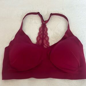 True & Co. V Neck Racerback Bra Size M